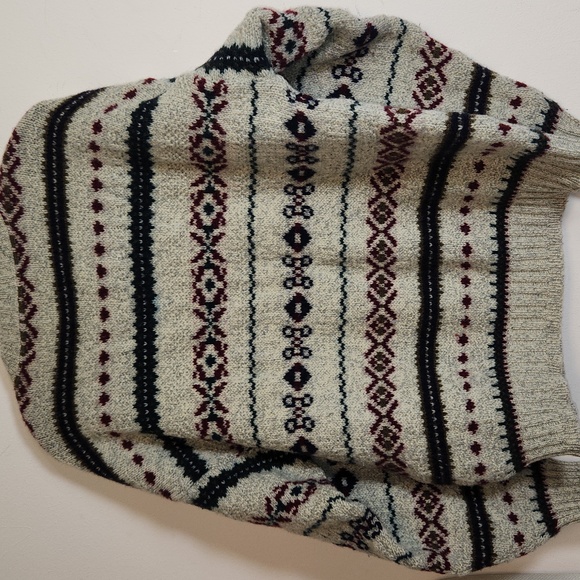Vintage L.L. Bean Fair Isle Multicolor Wool Sweater sz L - Picture 4 of 10